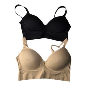 Dip Casual Women Bra's  With Back Clasp Size Large‎ Tan & Black. No Underwire
